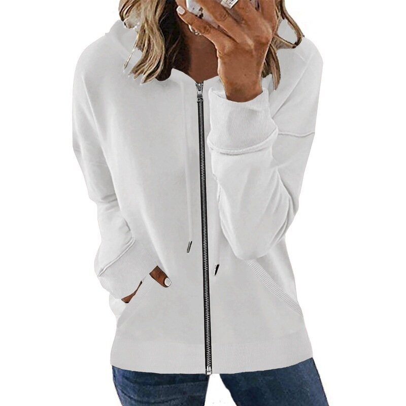 Zip Cardigan Jacket Casual Hooded Sweatshirt