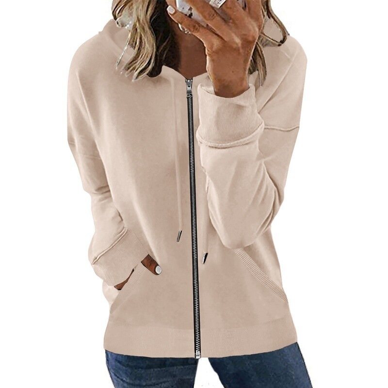 Zip Cardigan Jacket Casual Hooded Sweatshirt