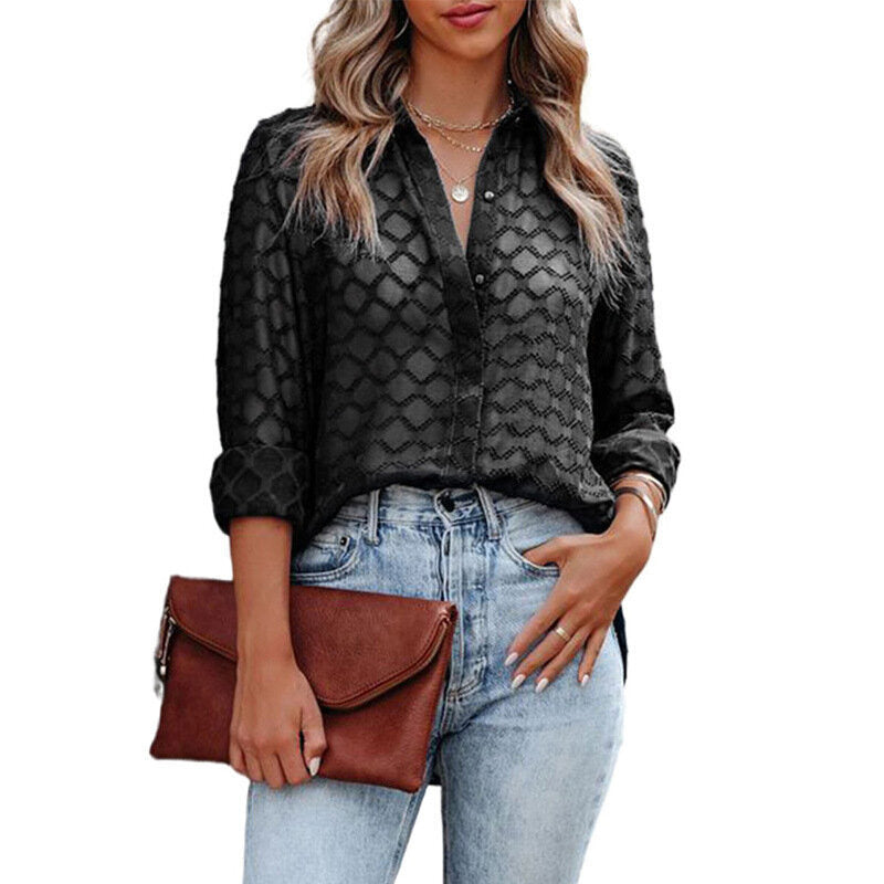 Womens Button Down Shirts Long Sleeve Blouse