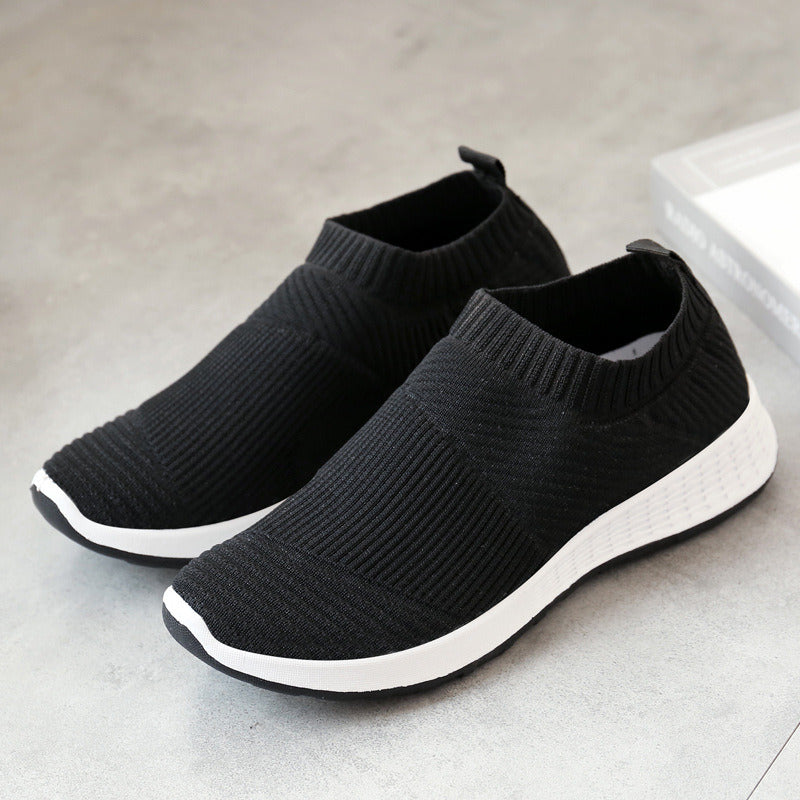 New Flying Woven Casual Socks Shoes Women Breathable Lightweight Mesh Sneaker Soft Sole Spring Summer Autumn Outdoor Comfortable