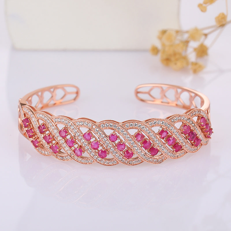 925 silver beloved collection Ruby Bracelet