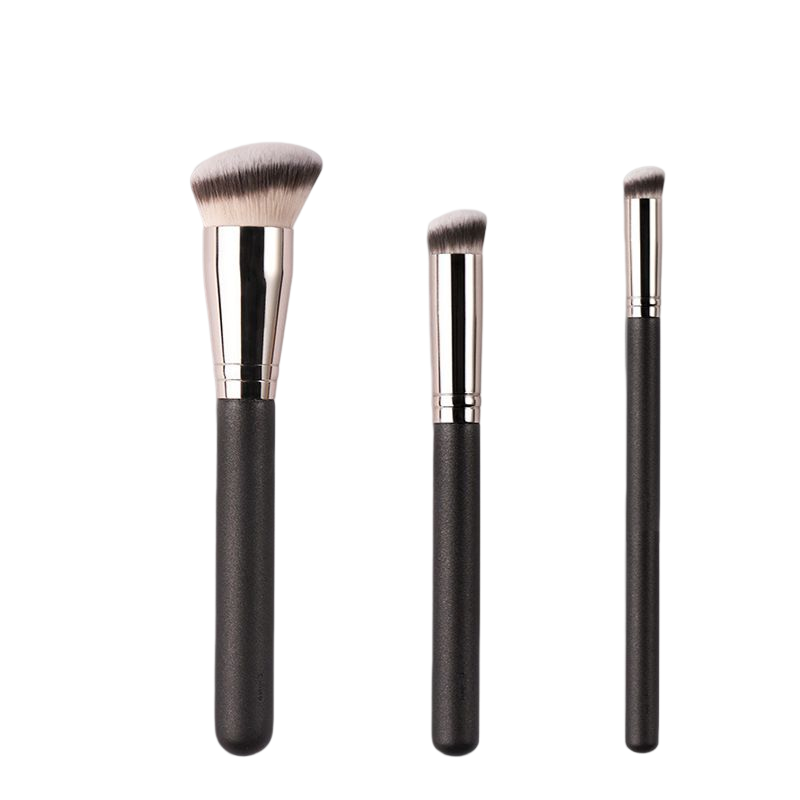 3-pieces Foundation Makeup Brushes Set Single Foundation Brush Oblique Head Concealer Brush Small Concealer Brush Beauty Tools