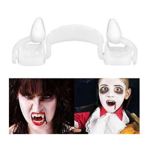 Halloween Party Cosplay Vampire Fangs Retractable Teeth