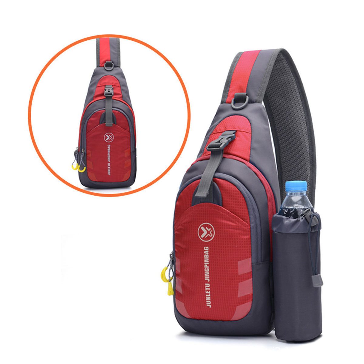 Outdoor Multifunctional Water Bottle Shoulder Bag Messenger Bag Waist Bag