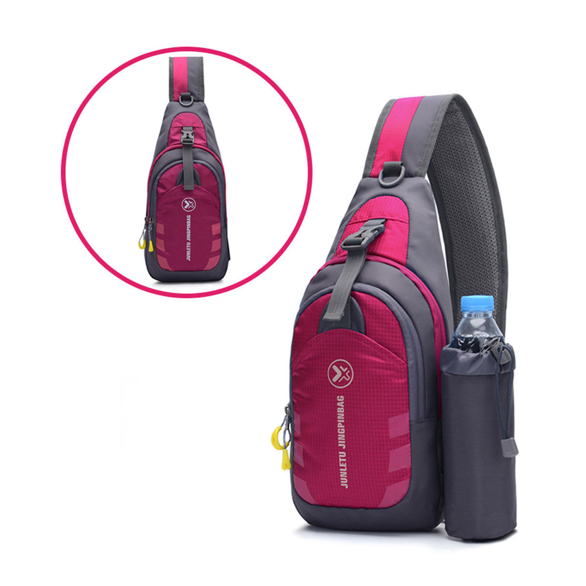 Outdoor Multifunctional Water Bottle Shoulder Bag Messenger Bag Waist Bag