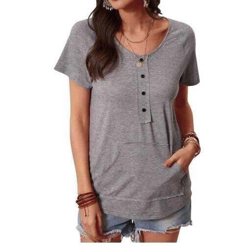 Round Neck Pullover Short Sleeve T-shirt