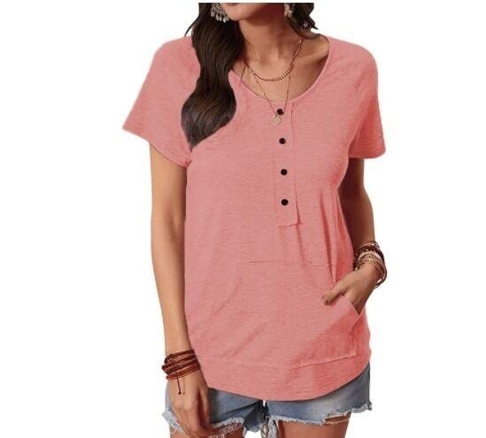 Round Neck Pullover Short Sleeve T-shirt