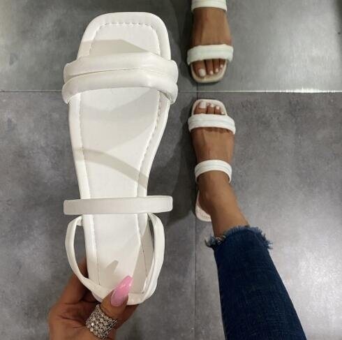 Open Toe Square Toe Beach Sandals