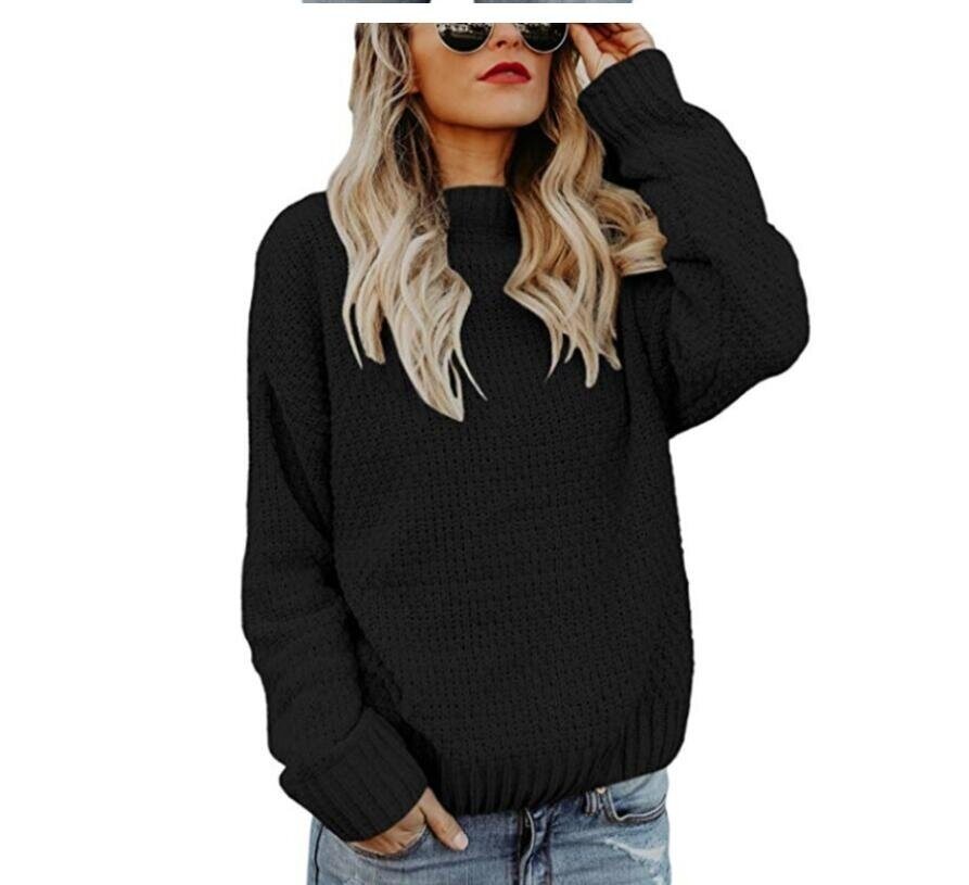 Crewneck Twist Knit Pullover Sweater Tops