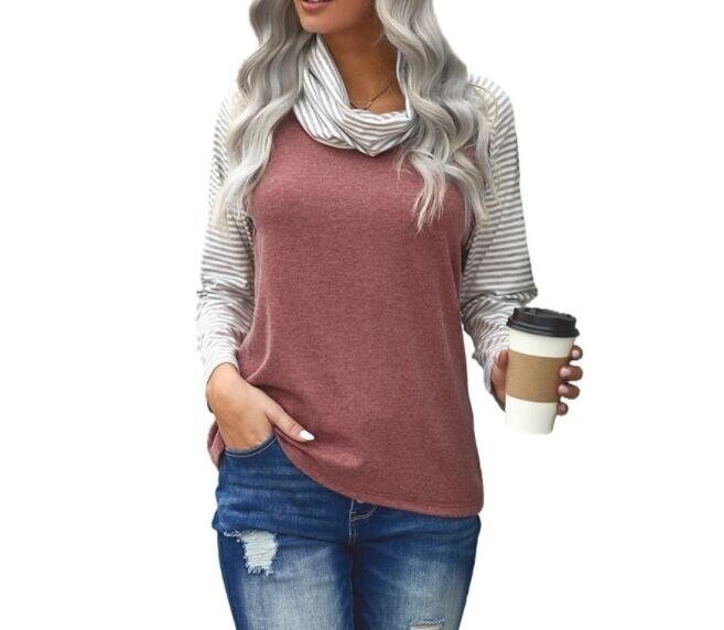 Striped Long Sleeved Casual Sweatshirt