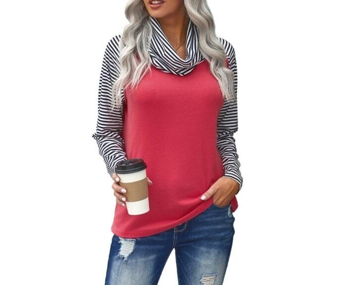 Striped Long Sleeved Casual Sweatshirt