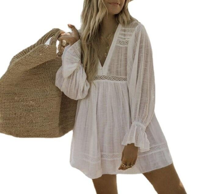 V-Neck Tunic Cover Up Dress