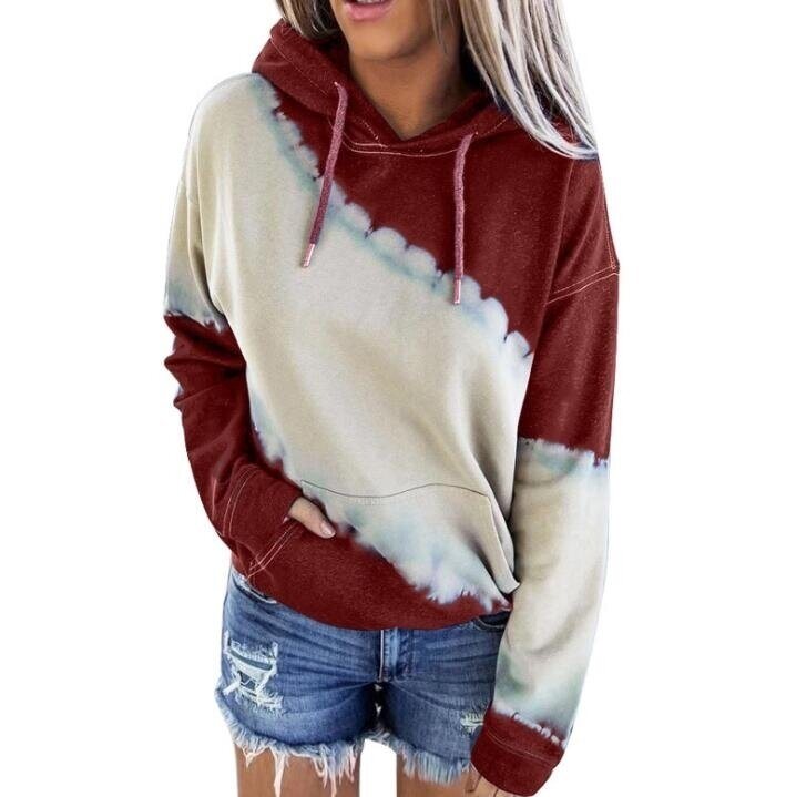 Tie-dye Hooded Long Sleeved Sweater