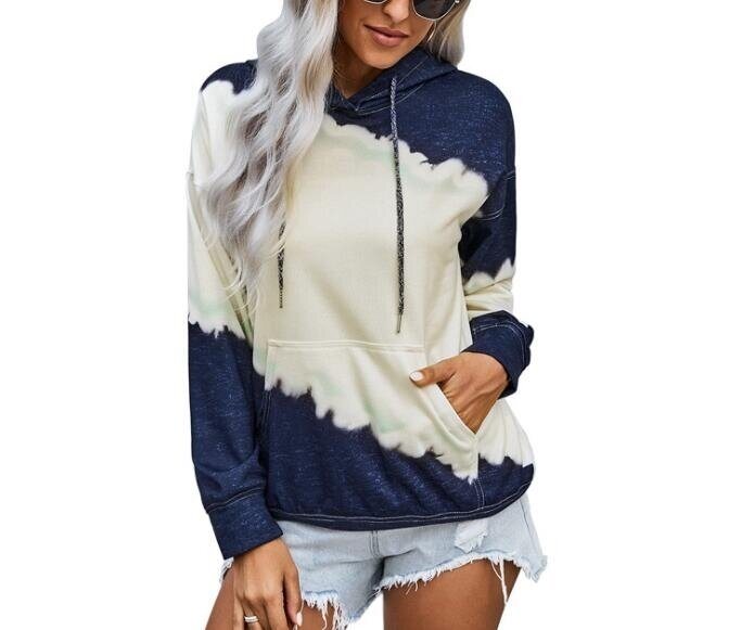 Tie-dye Hooded Long Sleeved Sweater