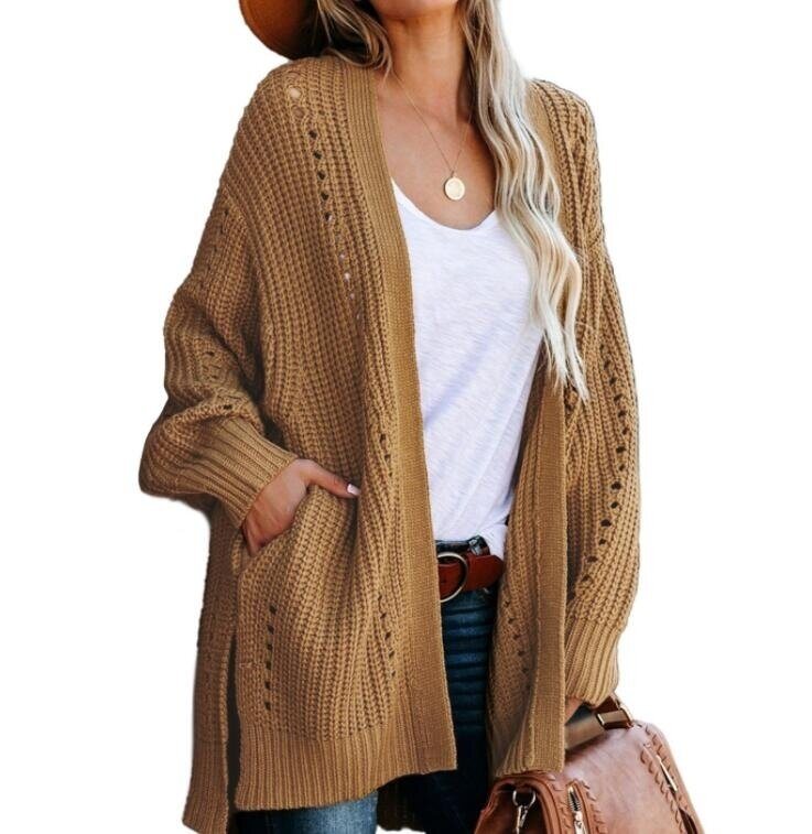 Slit Knit Sweater Cardigan