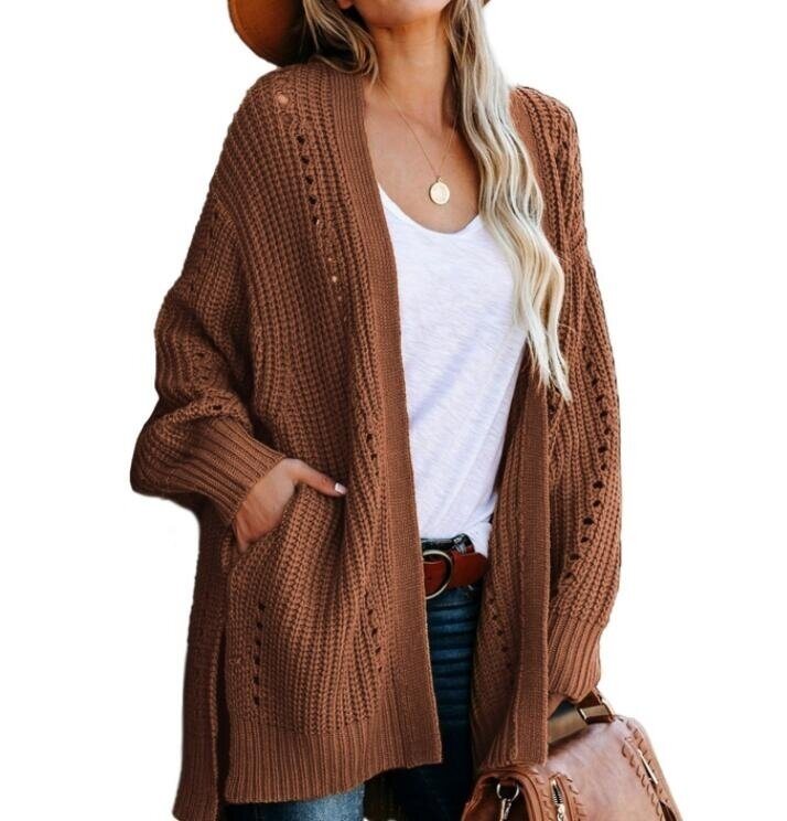 Slit Knit Sweater Cardigan