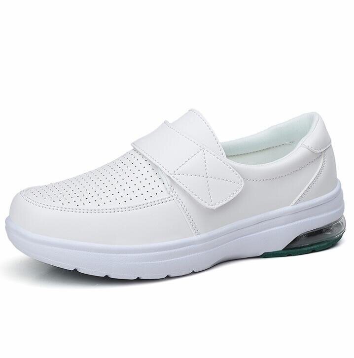 Leather Slip On Velcro Sneakers