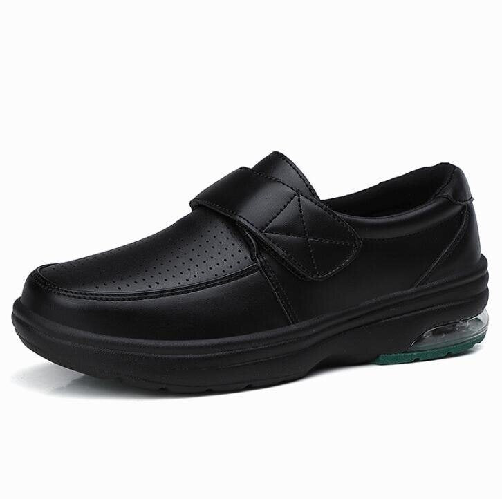 Leather Slip On Velcro Sneakers