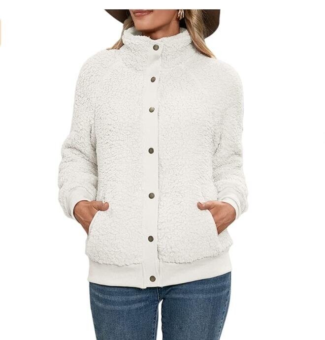 Sherpa Fleece Button Down Sweater