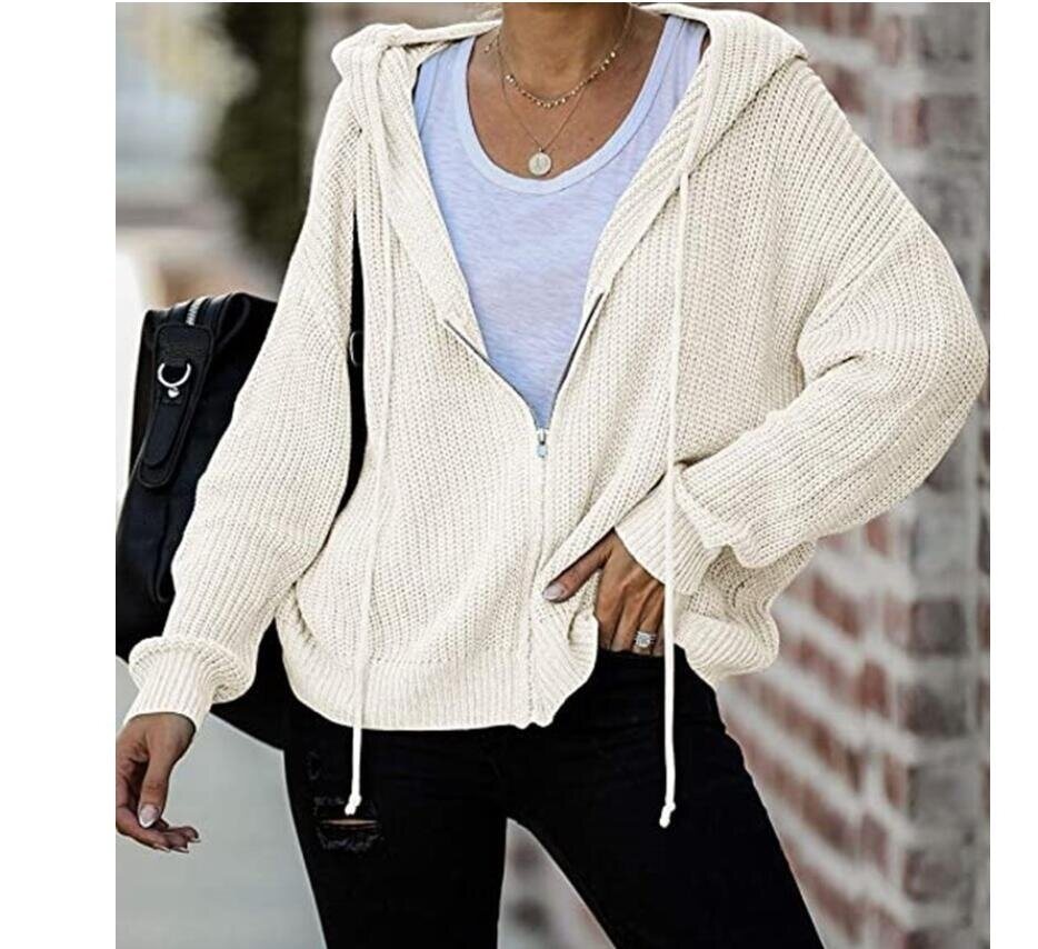 Loose Zipper Hooded Sweater