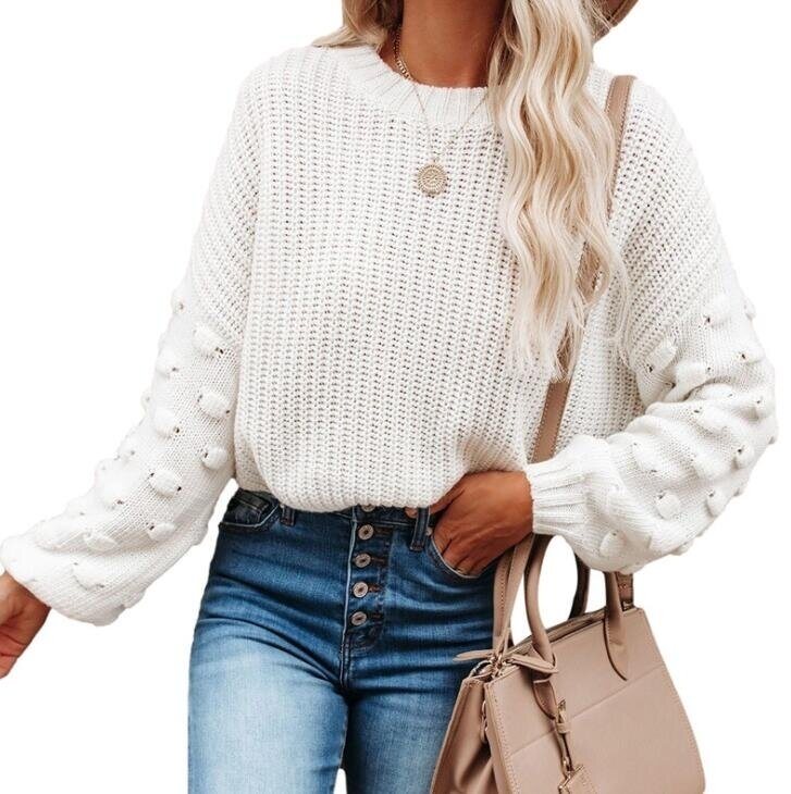 Jacquard Long-Sleeved Knitted Sweater