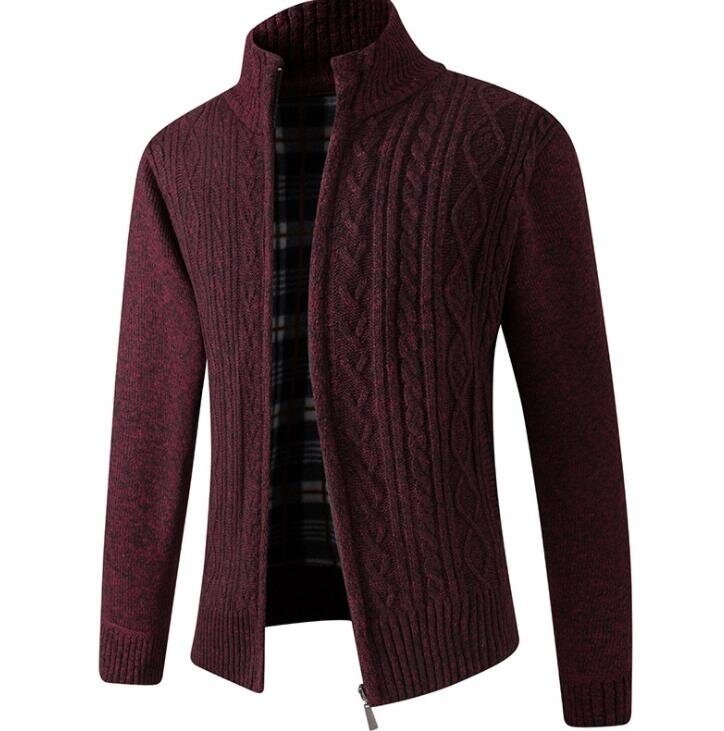 Men's Full Zip Thick Knitt Cardigan Sweaters