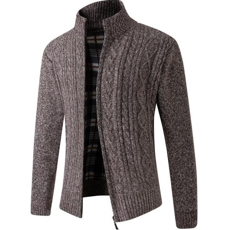 Men's Full Zip Thick Knitt Cardigan Sweaters