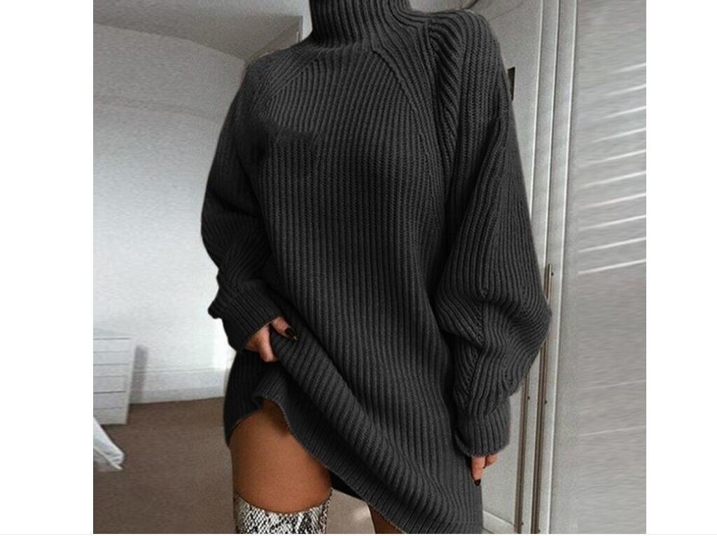 Half Turtleneck Sweater Dress