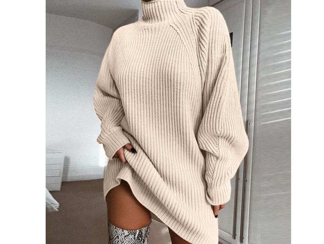 Half Turtleneck Sweater Dress