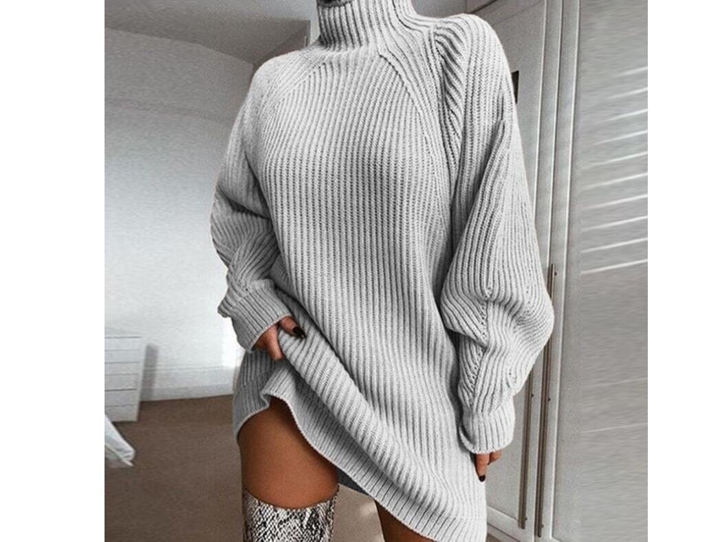 Half Turtleneck Sweater Dress