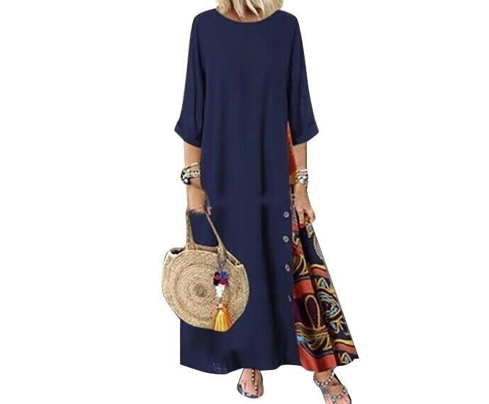 Linen Bohemian Maxi Dress