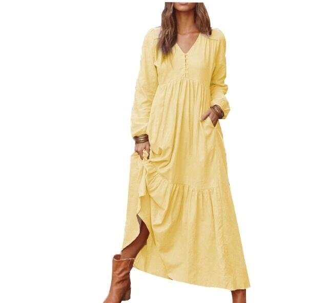 Long Sleeve Vintage Maxi Dress