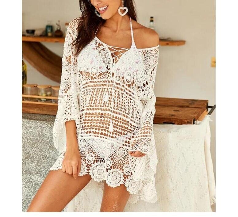 Hollow Knitted Holiday Bikini swimsuit Cover Up