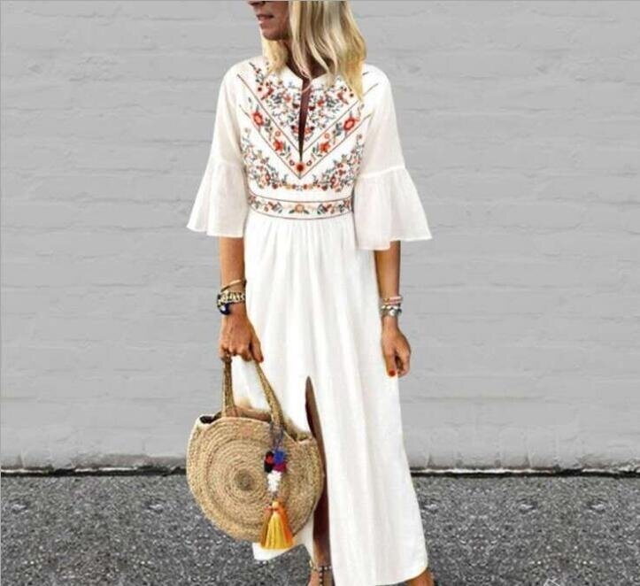 Flared Sleeve Shirt Dress