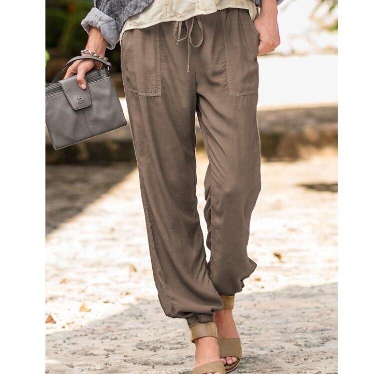 Drawstring Lightweight Casual Pants