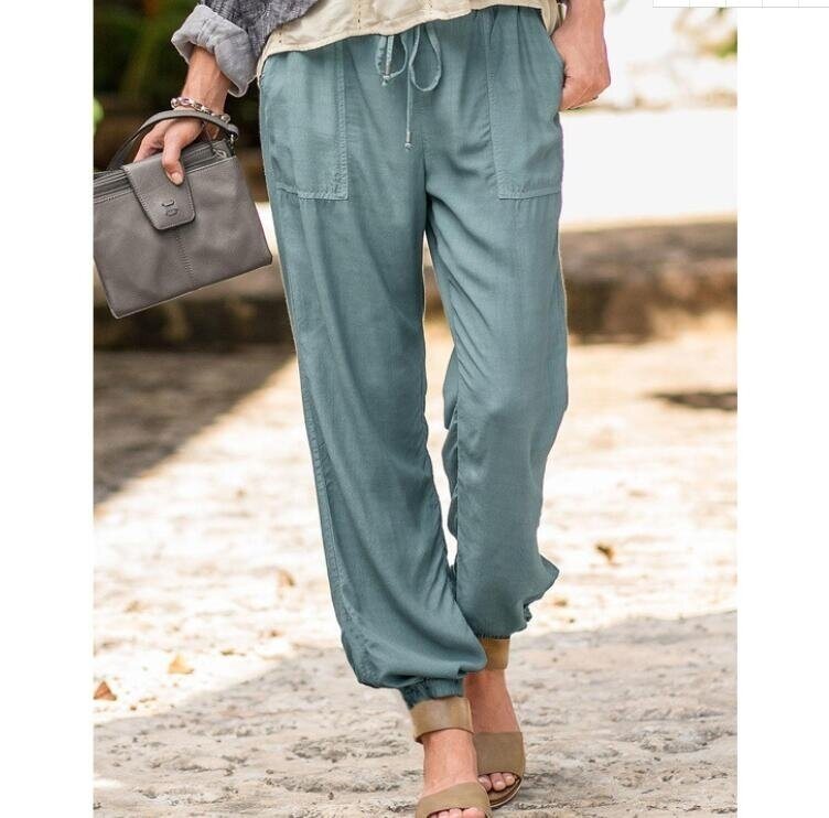 Drawstring Lightweight Casual Pants