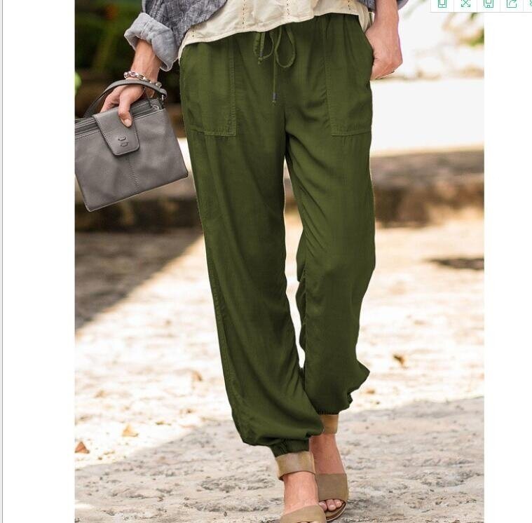 Drawstring Lightweight Casual Pants