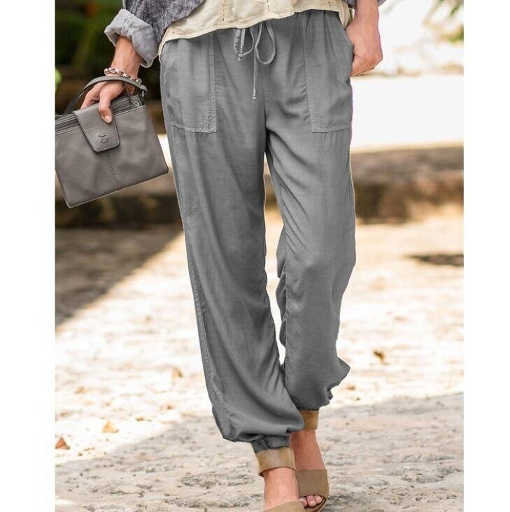 Drawstring Lightweight Casual Pants