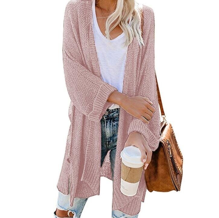 Open Front Knit Cardigan Sweater