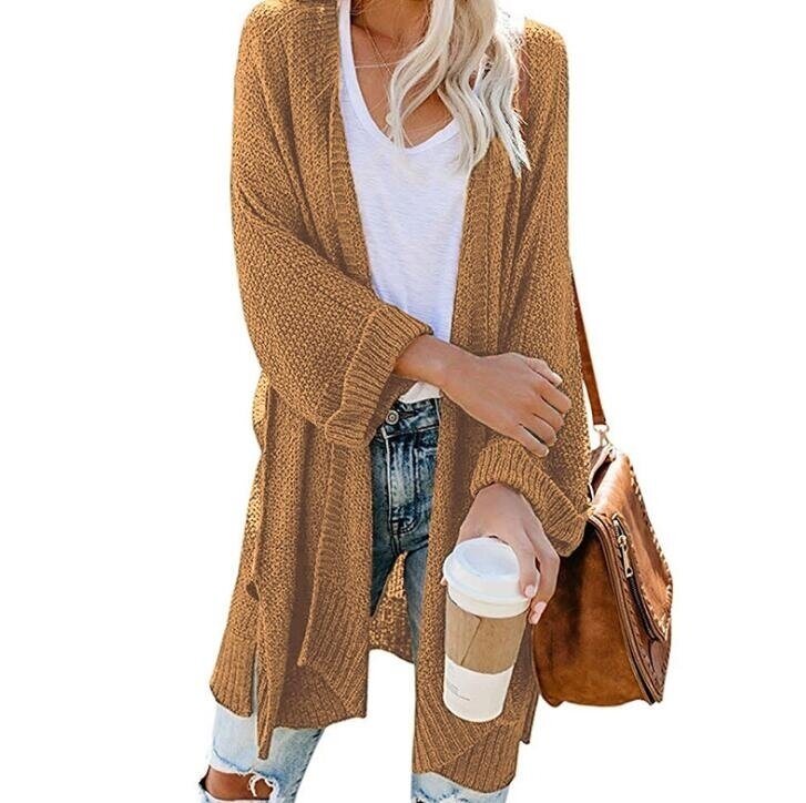 Open Front Knit Cardigan Sweater