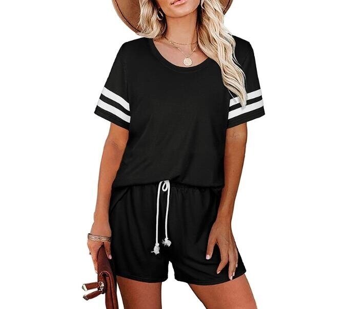 2 Piece T Shirt Short Sleeve Tops and Shorts Set