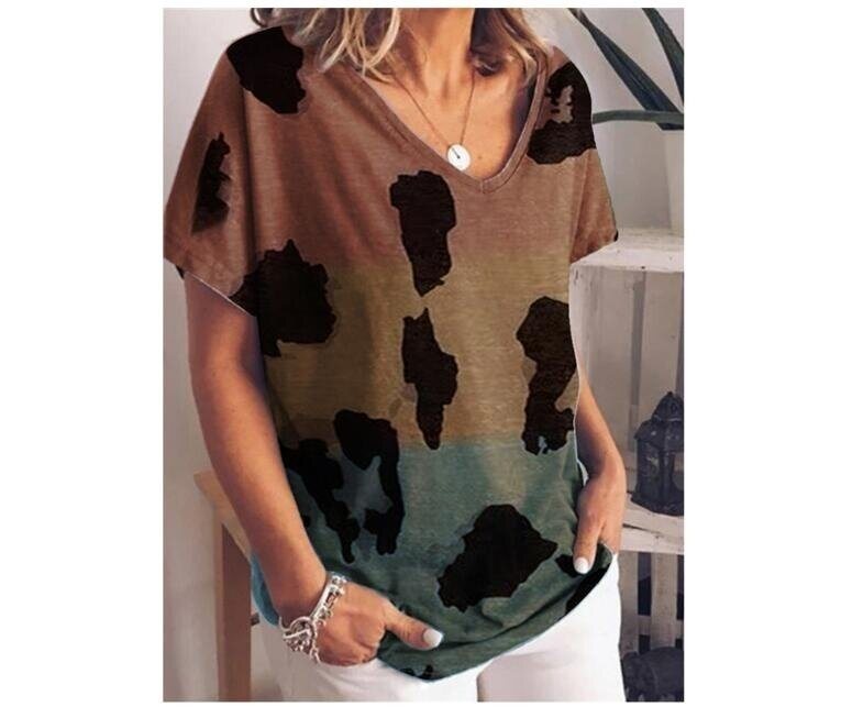 Printed Short-Sleeved Loose T-shirt