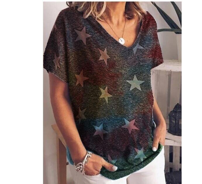 Printed Short-Sleeved Loose T-shirt