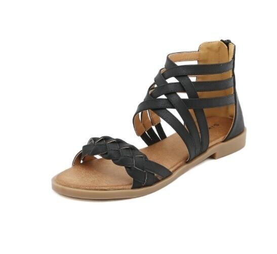 Leather Woven Vintage Flat Sandals