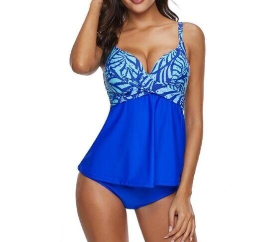 Print Two Piece Swimsuit Backless Tankinis