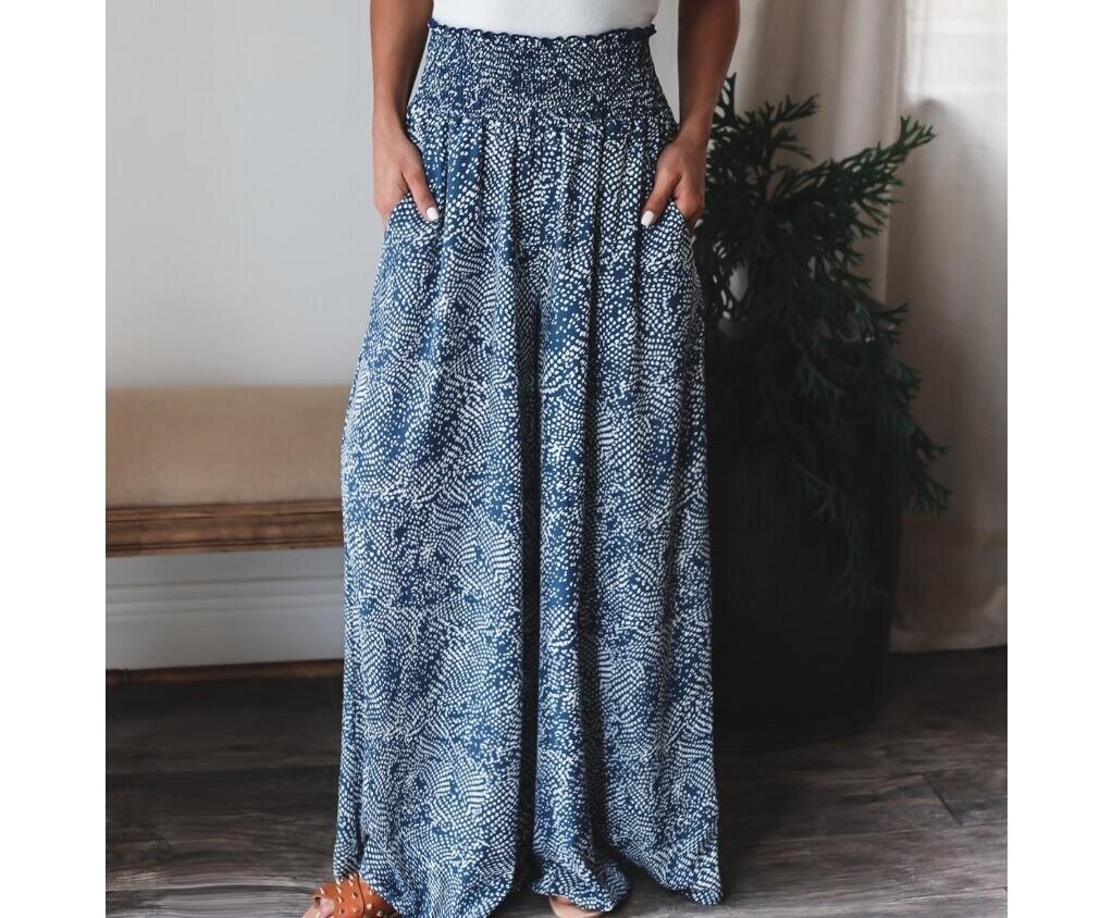 Printed loose Wide Leg pants