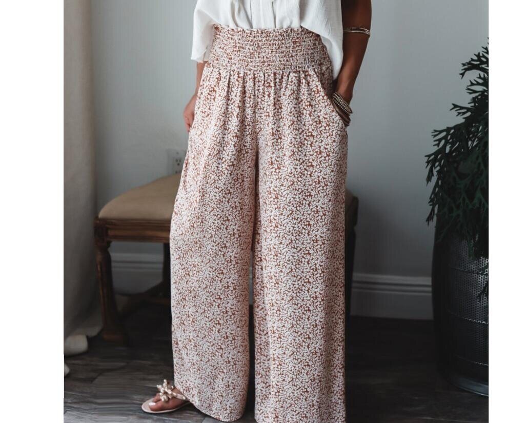 Printed loose Wide Leg pants