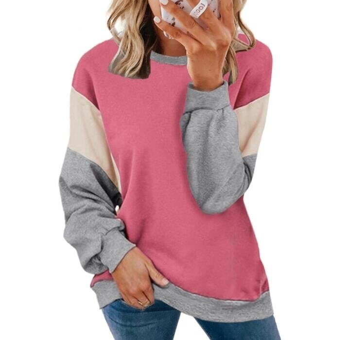 Long Sleeved Round Neck Casual Sweatshirt