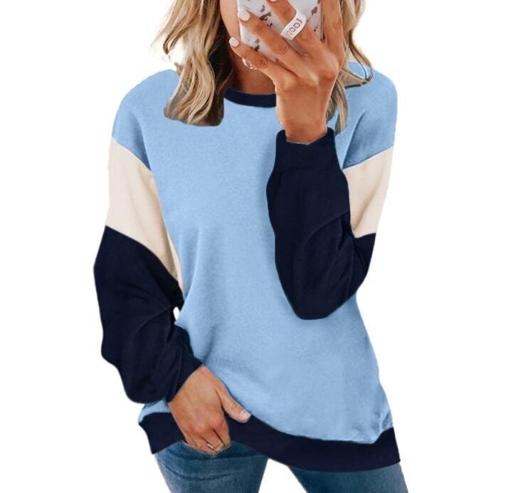 Long Sleeved Round Neck Casual Sweatshirt