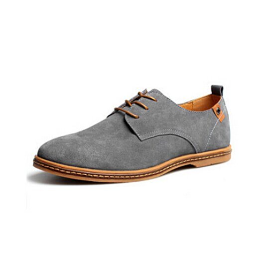 Men Casual Shoes Flats Suede Oxfords Leather Shoes Size 38-48